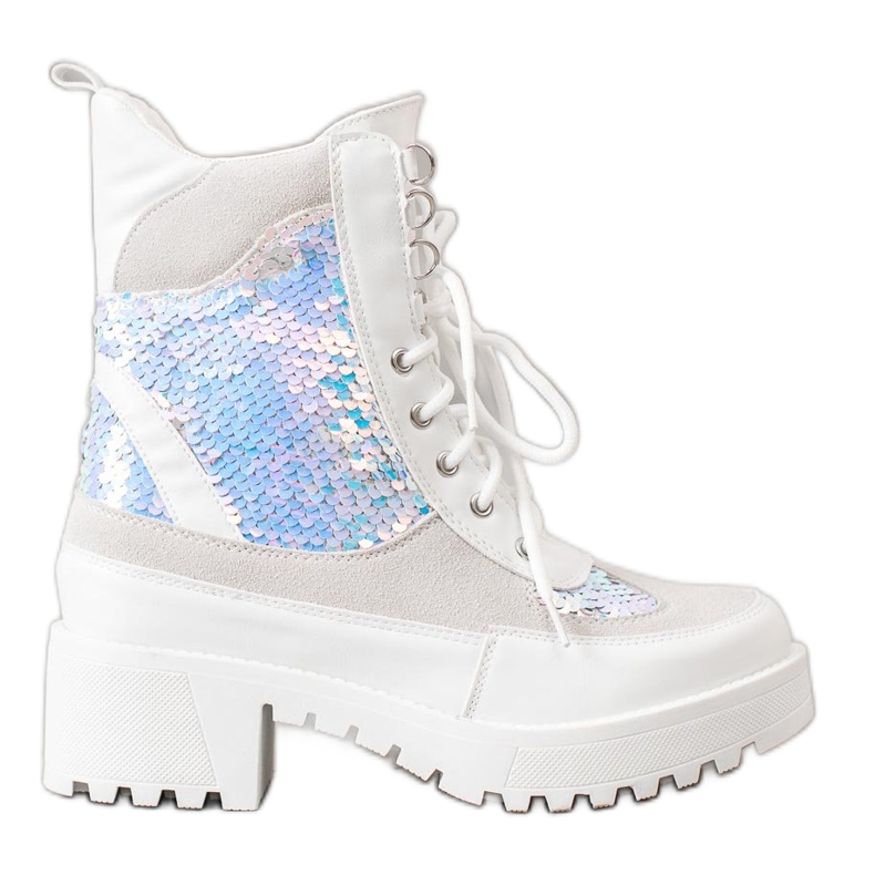 Seastar Bottes sur la plate-forme de mode blanche
