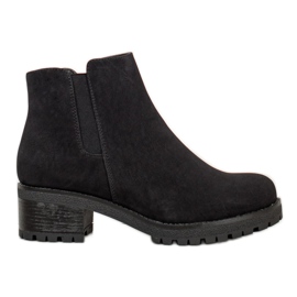 J. Star Bottines en daim sur la plate-forme noir