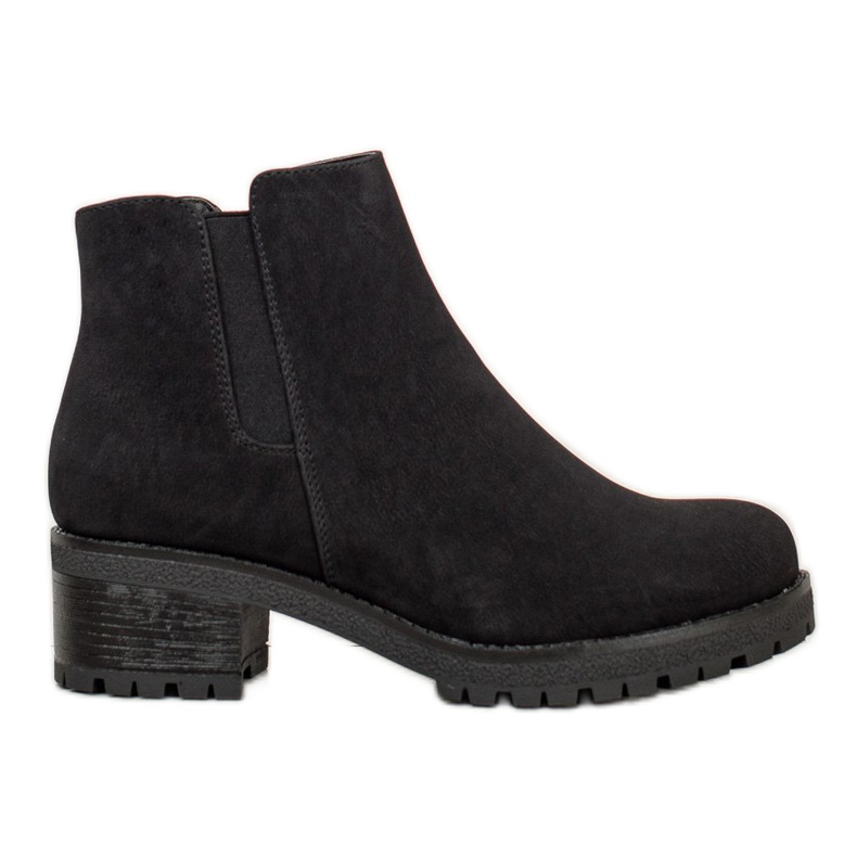 J. Star Bottines en daim sur la plate-forme le noir