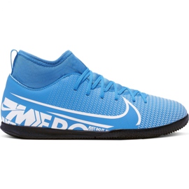 Nike Mercurial Superfly 7 Club Ic Jr AT8153 414 chaussures de football multicolore bleu Nike Mercurial Superfly 7 Club Ic Jr AT8153 414 chaussures de football multicolore bleu