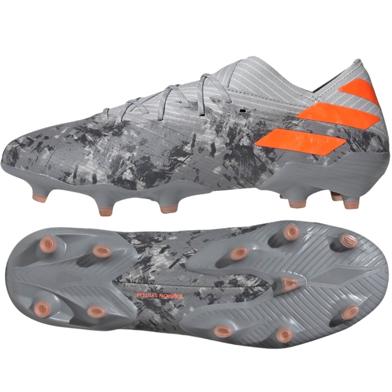 Chaussures de football Adidas Nemeziz 19.1 Fg M EF8281 rouge gris Chaussures de football Adidas Nemeziz 19.1 Fg M EF8281 rouge gris