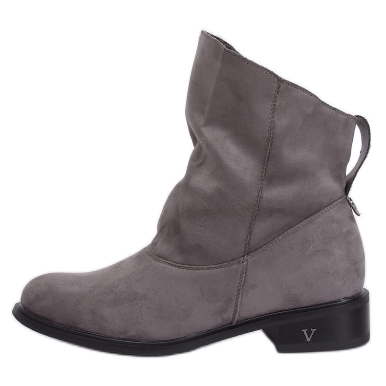 Bottes grises à tige froissée 6672 Gris