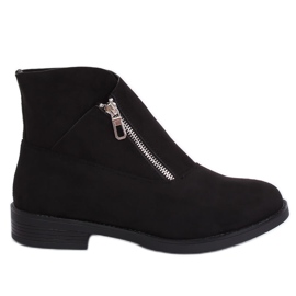 Bottines en daim noir 20195 Noir