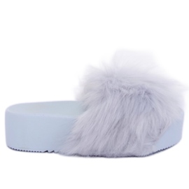 Chaussons Gris avec Fourrure CK77P Gris II Qualité Chaussons Gris avec Fourrure CK77P Gris II Qualité