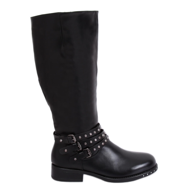 Bottes d'équitation noires à crampons noir Y208 Black II Quality le noir