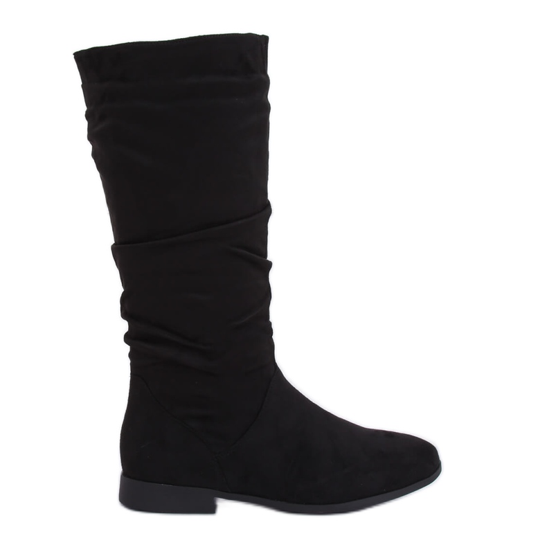 Bottines noires à talons plats M629 Noir le noir