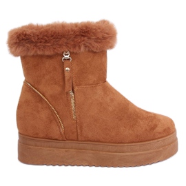 Bottes de neige sur camel PP-30 Fourrure de chameau brun