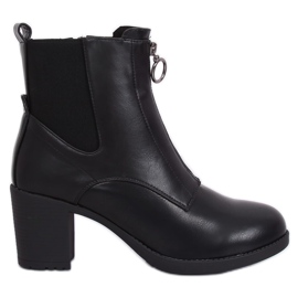 Bottes sur un talon confortable noir SG-363 Black