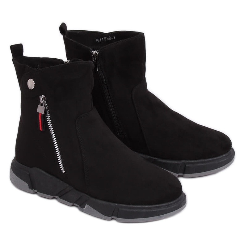 Bottes noires dans un style sportif SJ1938 Noir le noir
