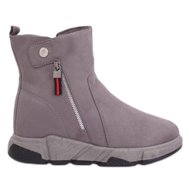 Gris SJ1938 Bottes grises dans un style sportif