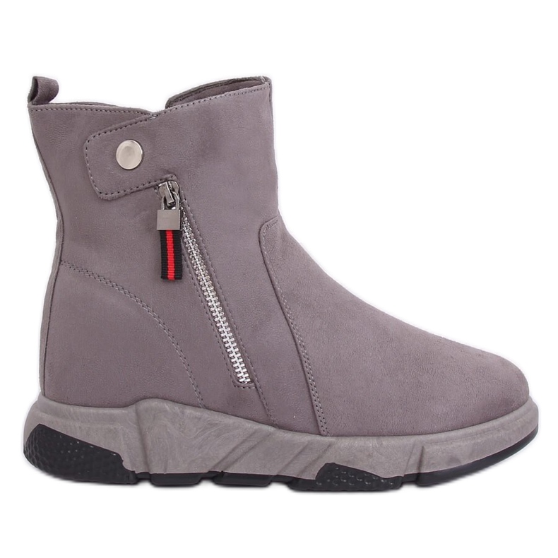 Gris SJ1938 Bottes grises dans un style sportif
