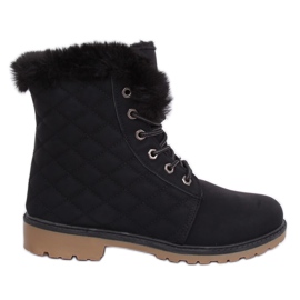 Bottes en bois matelassées noires Z140 Black