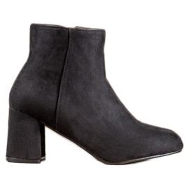 SHELOVET Bottes en daim classiques noir
