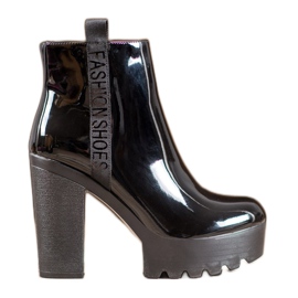Seastar Bottes de mode laquées le noir