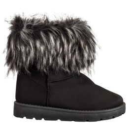 SHELOVET Mukluki noir avec fourrure