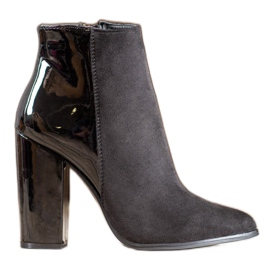 SHELOVET Bottines en daim élégantes le noir
