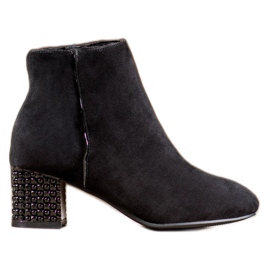 SHELOVET Bottes à talon décoratif noir