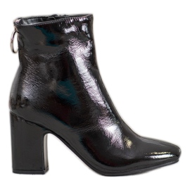 Seastar Bottines laquées sur le montant le noir