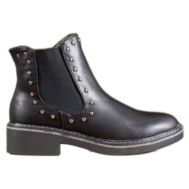 SHELOVET Bottes Avec Strass noir