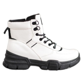 SHELOVET Bottes sur la plate-forme de mode blanc