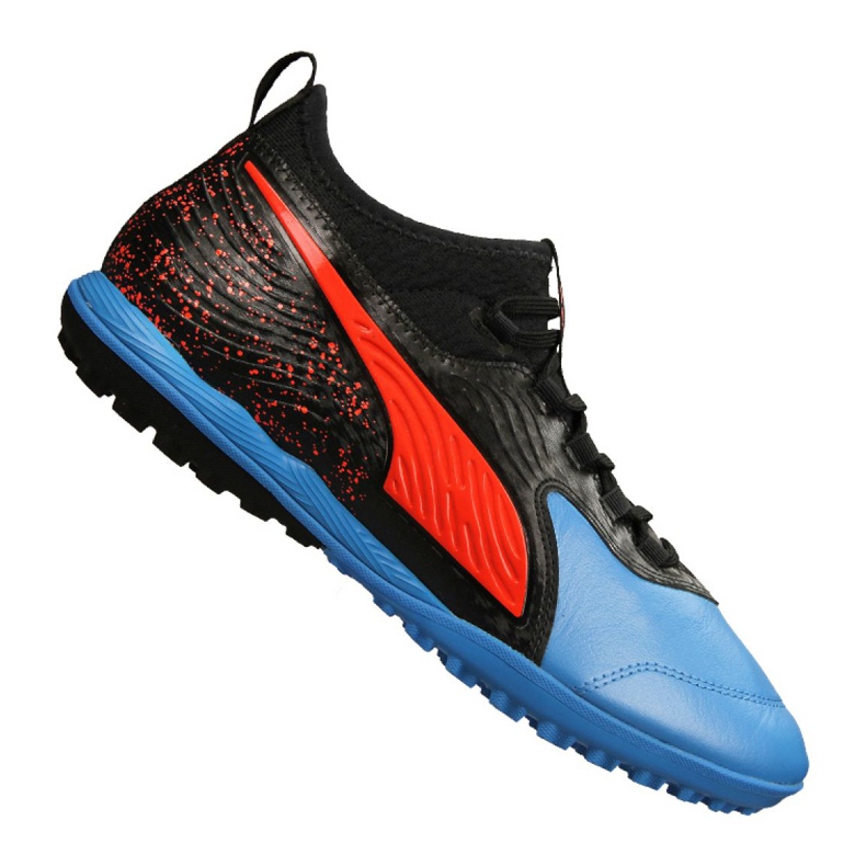 Chaussures de foot Puma One 19.3 Lth Tt Tr M 105489-01 multicolore le noir