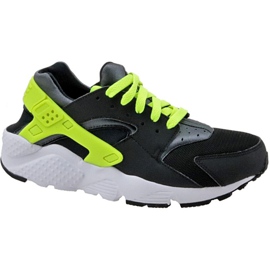 Nike Huarache Run Gs W 654275-017 chaussures le noir jaune