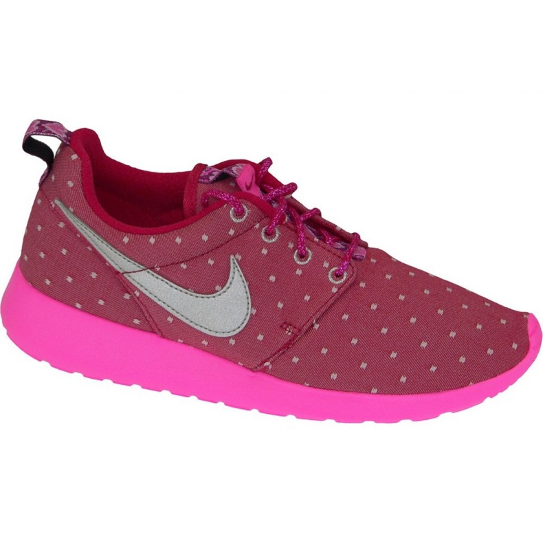 Nike Rosherun Print Gs W 677784-606 chaussures rose