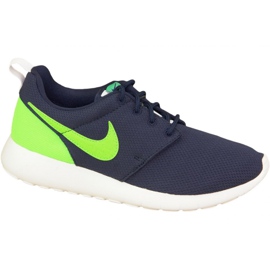 Nike Roshe One Gs W 599728-413 chaussures bleu marin vert