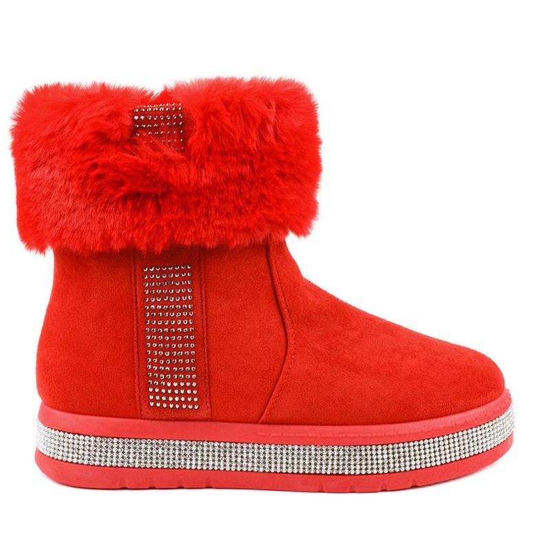 Bottes Eskimo en daim rouge chaud K-356