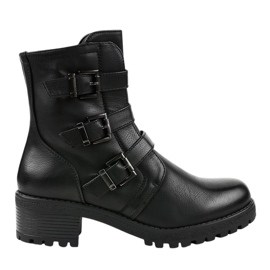 Bottes hautes isolantes noires décorées 2012