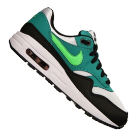 Nike Air Max 1 Gs Jr 807602-111 chaussures noir multicolore vert