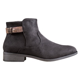 SHELOVET Bottes avec une ceinture décorative noir