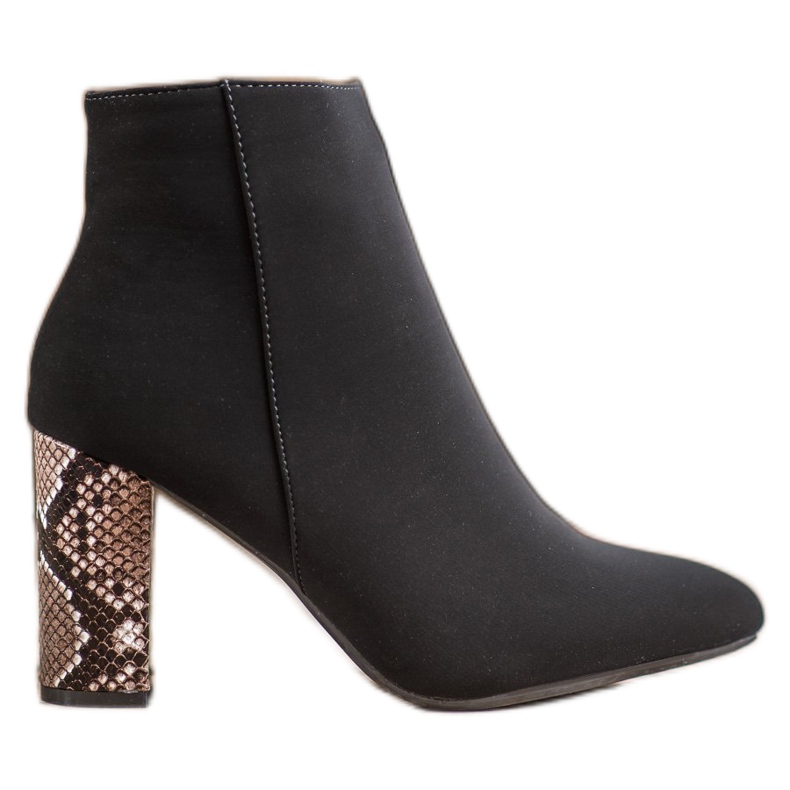 Weide Bottines en daim à imprimé serpent le noir
