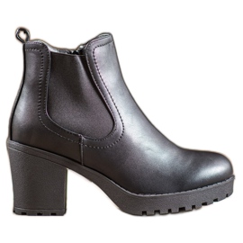 Bella Paris Bottes sur la plate-forme sur la fermeture éclair noir