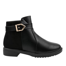 Bottines plates noires CH-22 isolées Jodhpur boots le noir