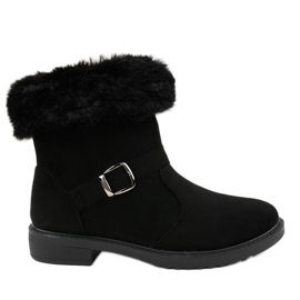 Bottes isolées plates noires H-28 le noir