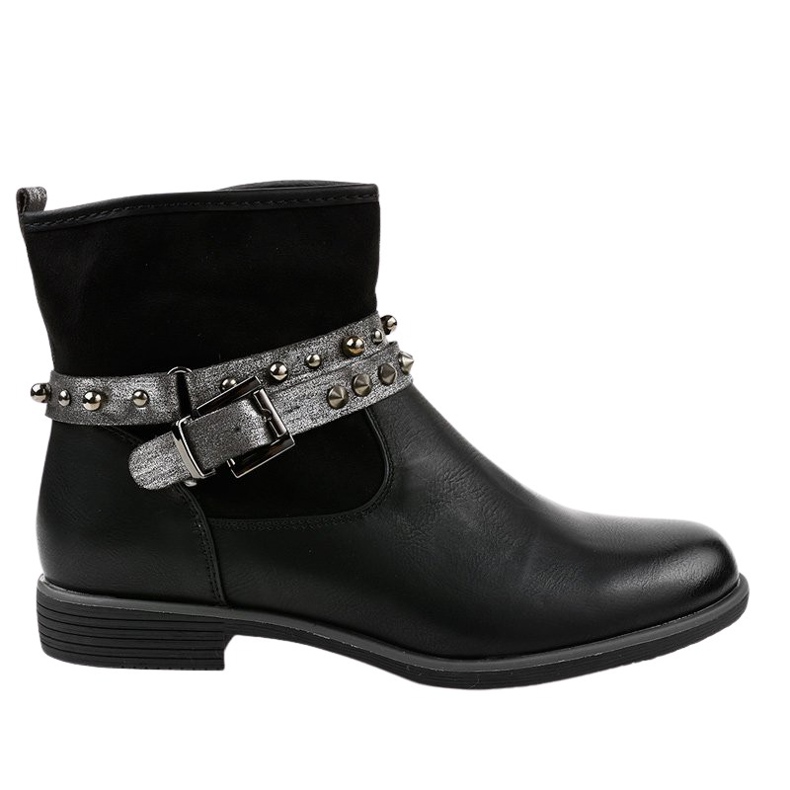 Bottes isolées plates noires 1049-PA le noir