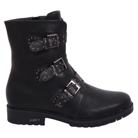 Bottes militaires noires isolées noir 1952-30 Noir