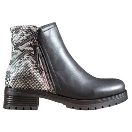 SHELOVET Travailleurs sur la plate-forme Snake Print noir