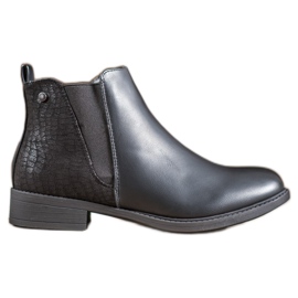 SHELOVET Bottines noires sur une fermeture éclair