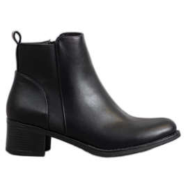 SHELOVET Bottes noires classiques le noir