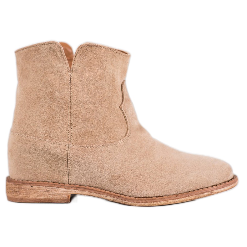 Bella Paris Bottes de cowboy en daim beige Bella Paris Bottes de cowboy en daim beige