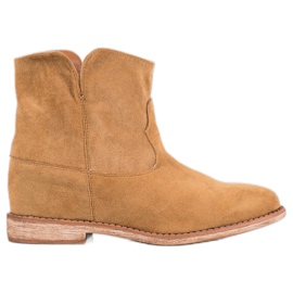 Bella Paris Bottes de cowboy en daim brun