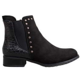 SHELOVET Bottes noires à la mode le noir