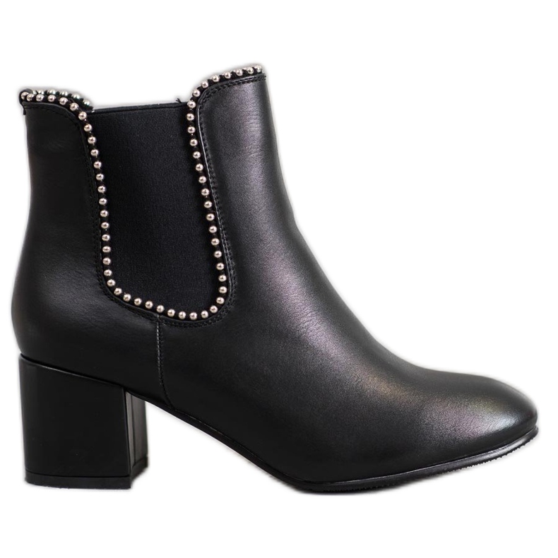 Janessa Bottines Chelsea élégantes sur un bar le noir