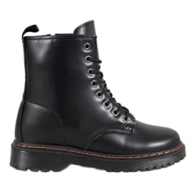 SHELOVET Travailleurs noirs avec cuir écologique le noir