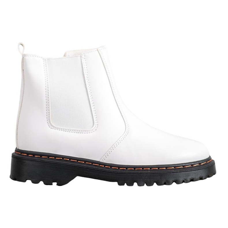 SHELOVET Bottines Chelsea sur la plateforme blanche