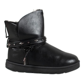 SHELOVET Mukluki avec cuir écologique le noir SHELOVET Mukluki avec cuir écologique le noir