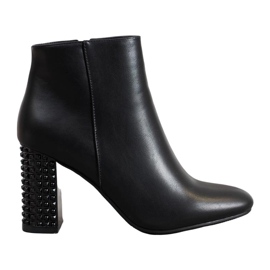 SHELOVET Bottes à talon décoratif le noir SHELOVET Bottes à talon décoratif le noir