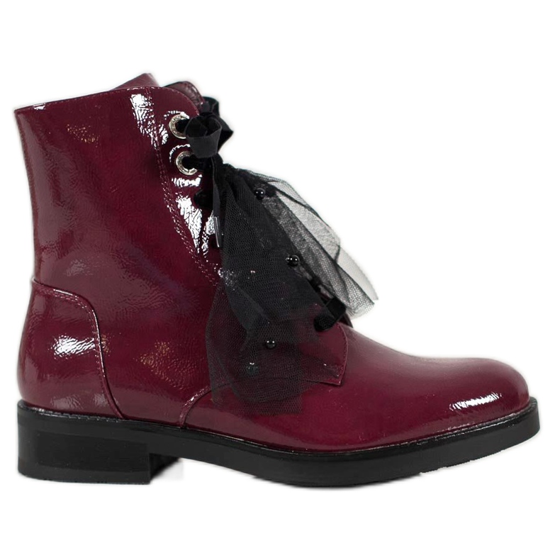 SHELOVET Ouvriers en cuir écologique laqué rouge SHELOVET Ouvriers en cuir écologique laqué rouge